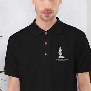 Open image in slideshow, Embroidered White Logo Polo Shirt
