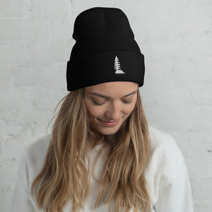 Open image in slideshow, Lone Pine White Logo Cuffed Beanie

