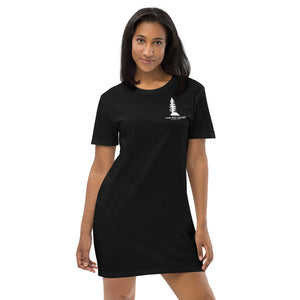 Open image in slideshow, Organic Cotton White Logo T-Shirt Dress
