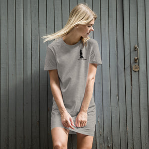 Open image in slideshow, Organic Cotton Black Logo T-Shirt Dress
