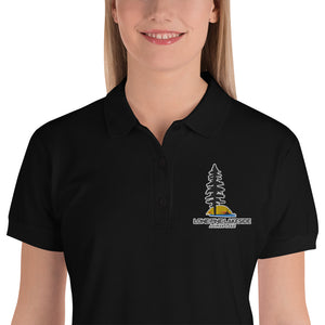 Open image in slideshow, Women&#39;s Premium Embroidered Colour Logo Polo Shirt
