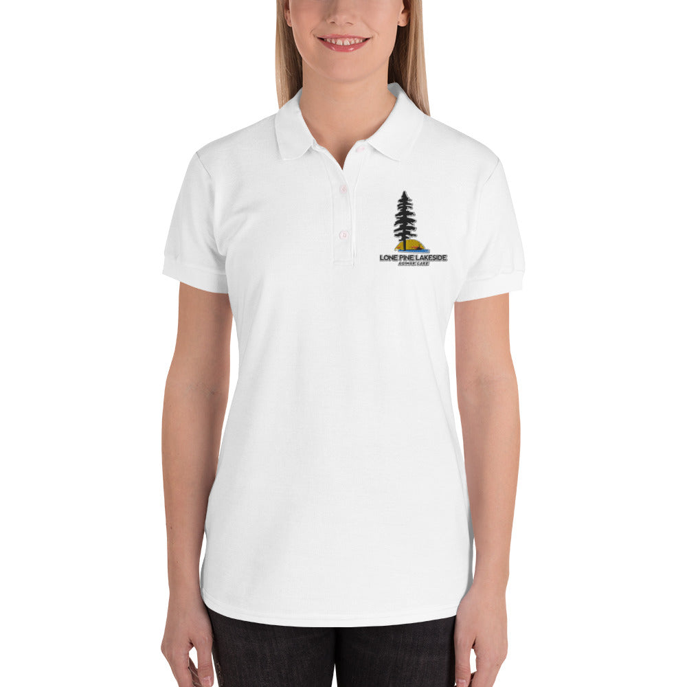 Women's Premium Embroidered Colour Logo Polo Shirt