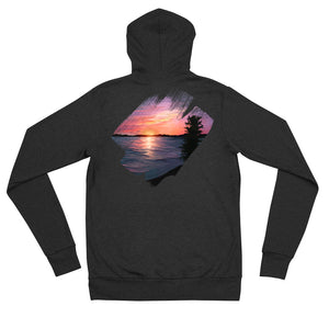 Open image in slideshow, Unisex Lone Pine Art Zip Hoodie
