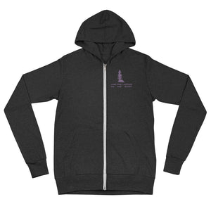 Unisex Lone Pine Art Zip Hoodie