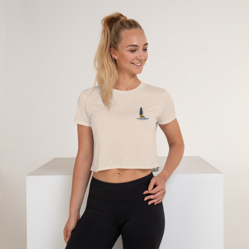 Women's Embroidered Colour Logo Crop Tee